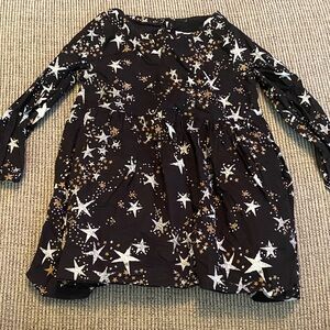 ⭐ 3 for $15 ⭐ - Old Navy Black Starry Long Sleeve Dress